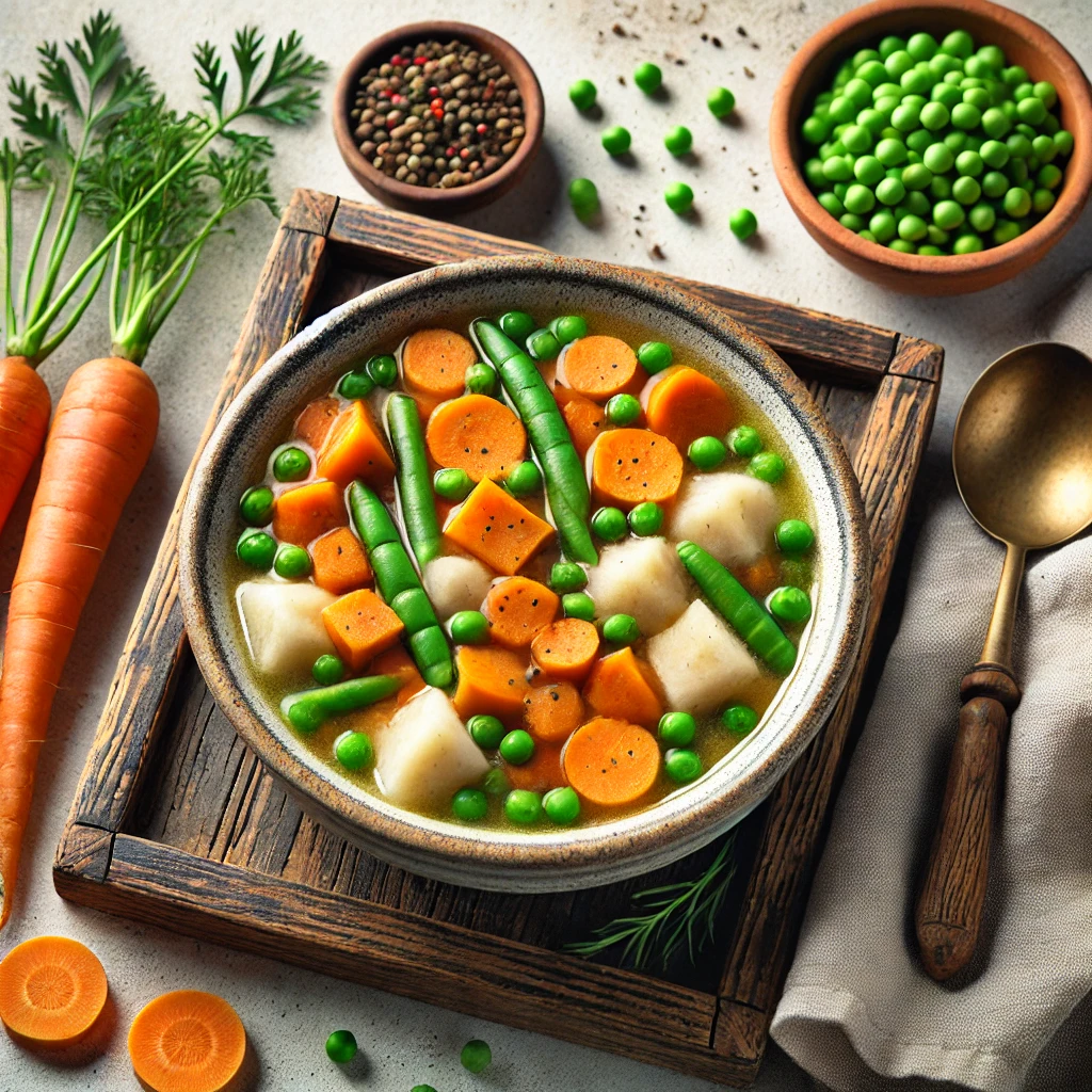 Fresh & Healthy: A Simple Vegetable Stew for Your Dog🍛🌱